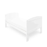 Ickle Bubba Coleby Classic Cot Bed & Under Drawer White - Premium Pocket Sprung Mattress - Wee Bambino