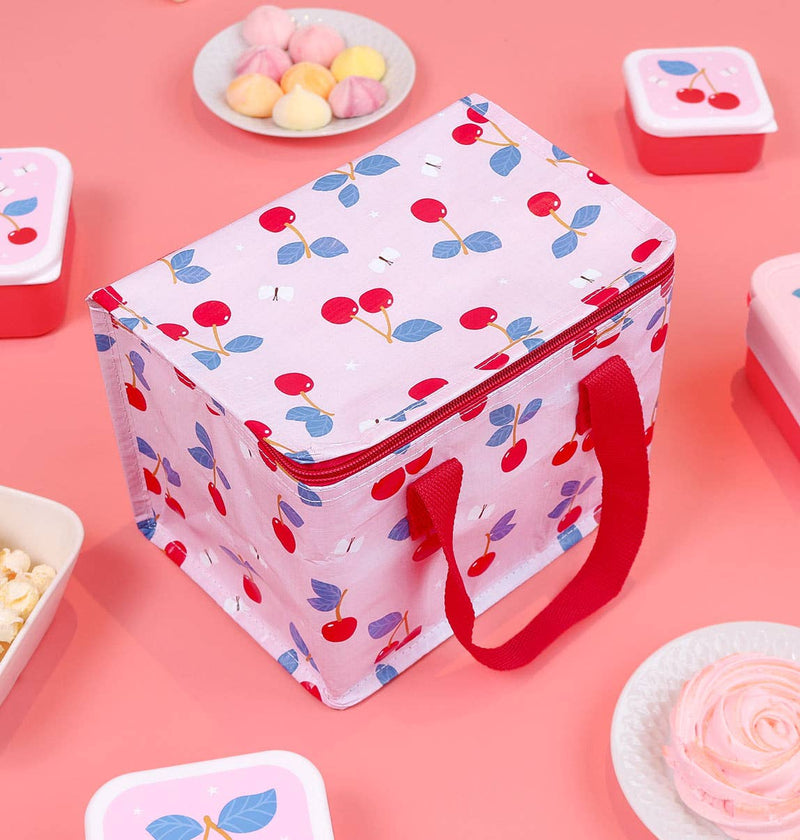 Insulated Lunch Bag - Cherries - Wee Bambino
