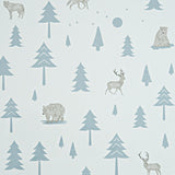 Into the Wild Wallpaper - Grey/Storm Green - Wee Bambino