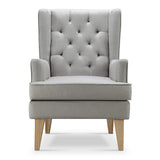 Johnston's Soothe Easy Deluxe Nursery Chair & Rocker – 2 - in - 1 Nursing & Feeding Chair, Grey - Wee Bambino