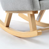 Johnston's Willow Nursing Rocking Chair & Footstool Set – Ergonomic Comfort for Feeding & Relaxing, Grey - Wee Bambino