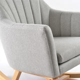 Johnston's Willow Nursing Rocking Chair & Footstool Set – Ergonomic Comfort for Feeding & Relaxing, Grey - Wee Bambino