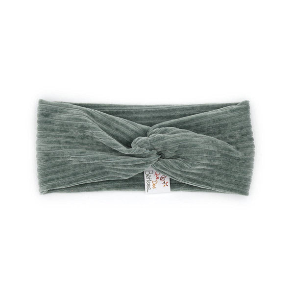 Khaki velvet headband - Wee Bambino