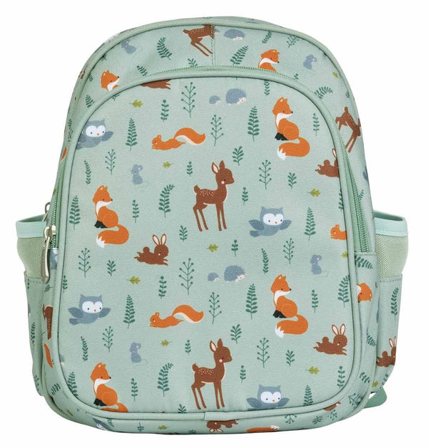 Kids Backpack Insulated Front Compartment: Forest Friends - Wee Bambino