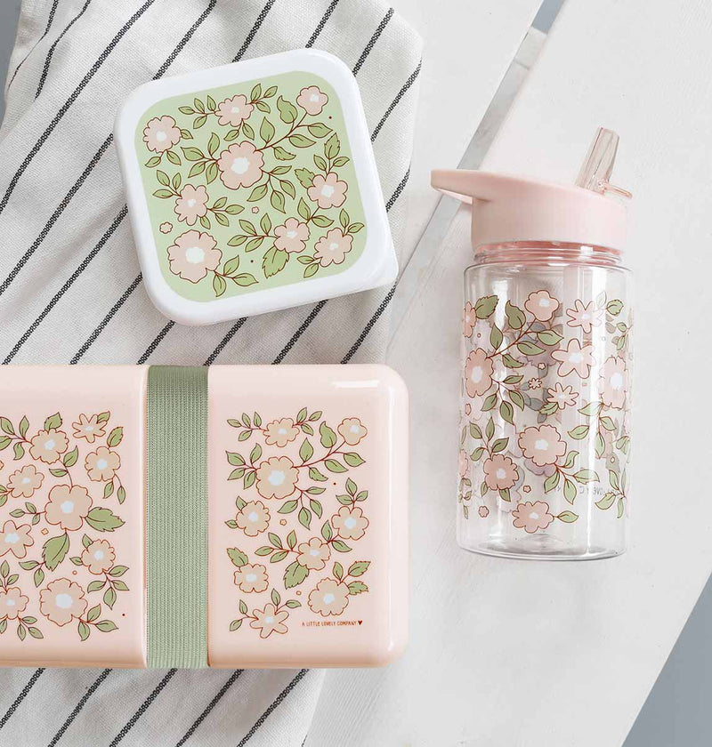 Kids Drink Bottle/Water Bottle: Blossoms - Pink - Wee Bambino