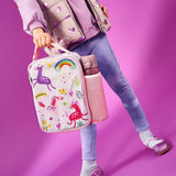 Kids Lunch Bag, Insulated, Unicorns, Medium - Wee Bambino