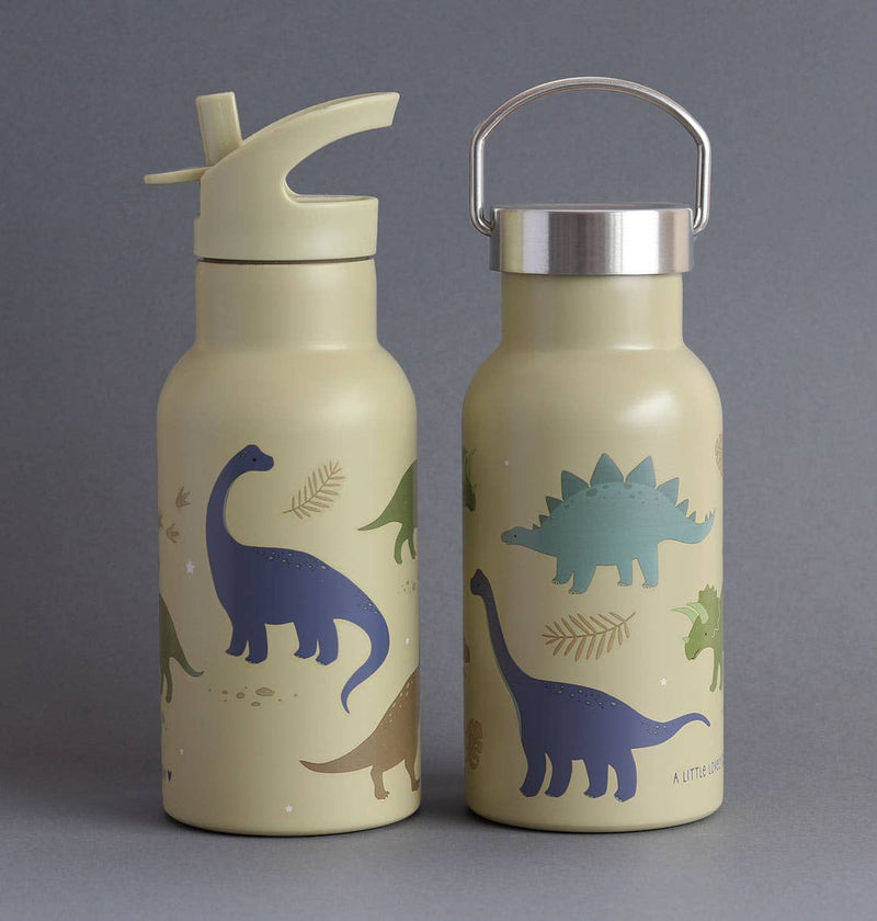 Kids stainless steel drink/water bottle: Dinosaurs - Wee Bambino