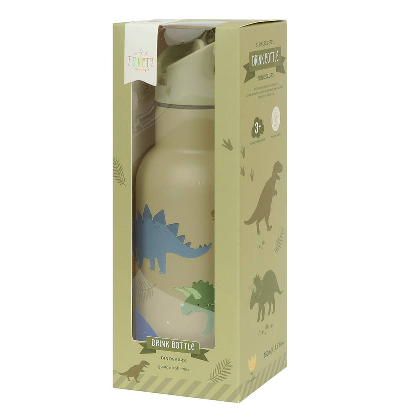 Kids stainless steel drink/water bottle: Dinosaurs - Wee Bambino