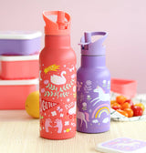 Kids stainless steel drink/water bottle: Unicorn dreams - Wee Bambino