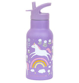 Kids stainless steel drink/water bottle: Unicorn dreams - Wee Bambino