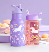 Kids stainless steel drink/water bottle: Unicorn dreams - Wee Bambino