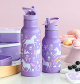 Kids stainless steel drink/water bottle: Unicorn dreams - Wee Bambino