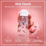 Leak Proof Kids Water Bottle, Recyclon, Butterflies, 350ml (12oz) - Wee Bambino