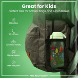 Leak Proof Kids Water Bottle, Recyclon, Dinosaur, 350ml (12oz) - Wee Bambino