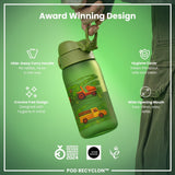 Leak Proof Kids Water Bottle, Recyclon, Farming Machines, 350ml (12oz) - Wee Bambino