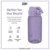 Leak Proof Kids' Water Bottle, Recyclon, Light Purple, 350ml (12oz) - Wee Bambino