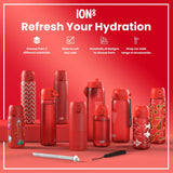 Leak Proof Kids Water Bottle, Recyclon, Red Unicorns, 350ml (12oz) - Wee Bambino