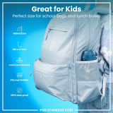 Leak Proof Kids Water Bottle, Stainless Steel, Forest Animals, 400ml (13oz) - Wee Bambino