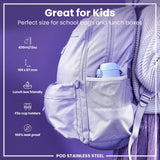 Leak Proof Kids Water Bottle, Stainless Steel, Hedgehogs, 400ml (13oz) - Wee Bambino