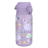 Leak Proof Kids Water Bottle, Stainless Steel, Purple Unicorns, 400ml (13oz) - Wee Bambino