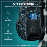 Leak Proof Kids Water Bottle, Stainless Steel, Space, 400ml (13oz) - Wee Bambino