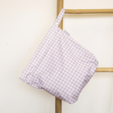 Lilac Gingham - Grab & Go Nappy Wet Bags With Handle - Wee Bambino