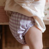 Lilac Gingham - One Size All - In - One Reusable Cloth Nappy - Wee Bambino