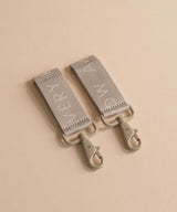 Logo Pram Bag Clips - Oyster - Wee Bambino