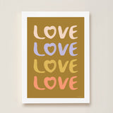 LOVE Art Print - Olive - Wee Bambino