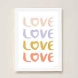 LOVE Art Print - White - Wee Bambino