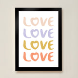 LOVE Art Print - White - Wee Bambino