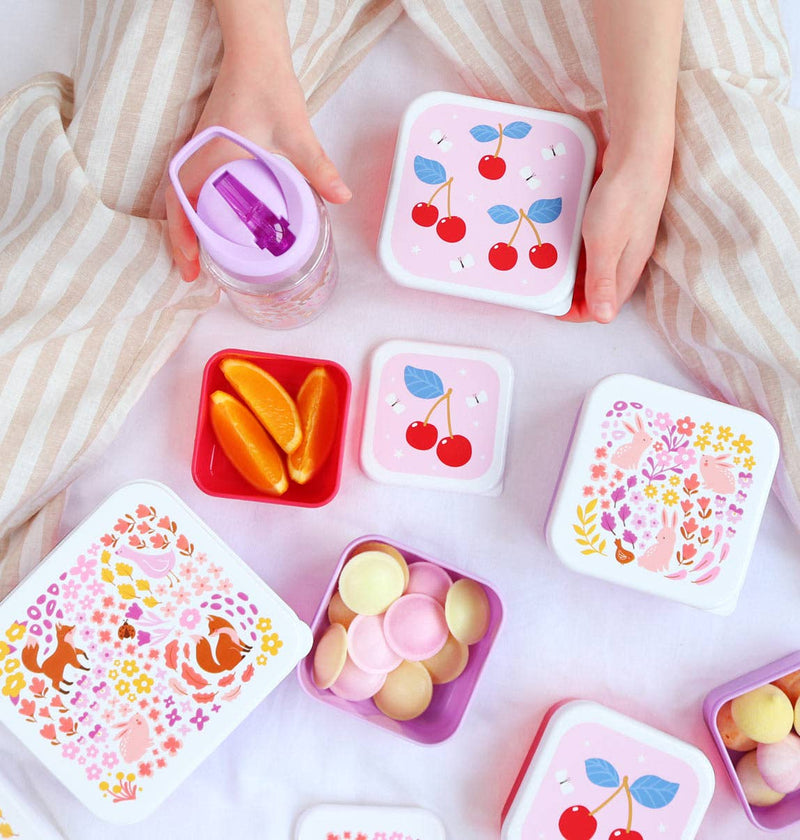 Lunch & snack box set: Cherries - Wee Bambino