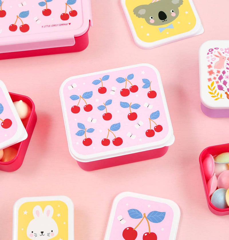 Lunch & snack box set: Cherries - Wee Bambino