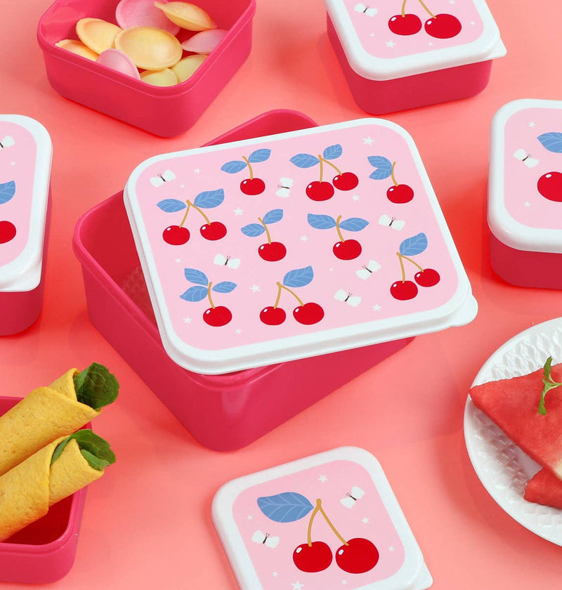 Lunch & snack box set: Cherries - Wee Bambino