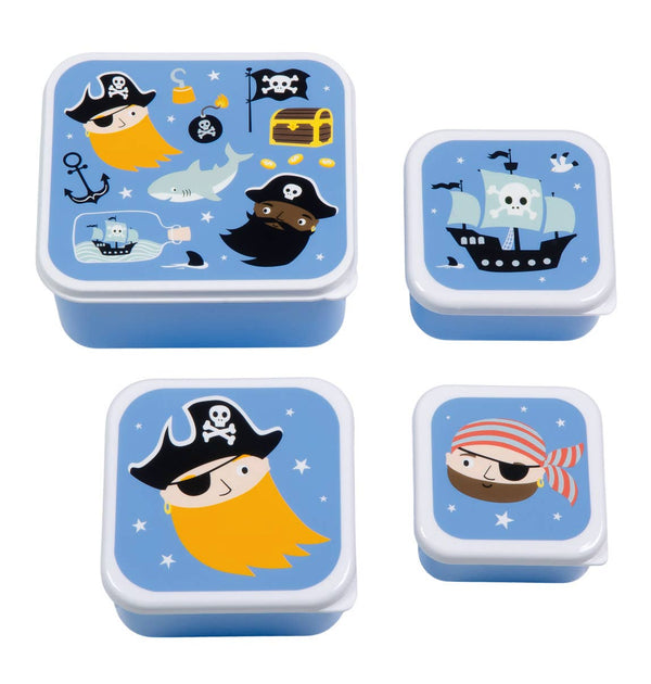 Lunch & snack box set: Pirates (Personalise) - Wee Bambino