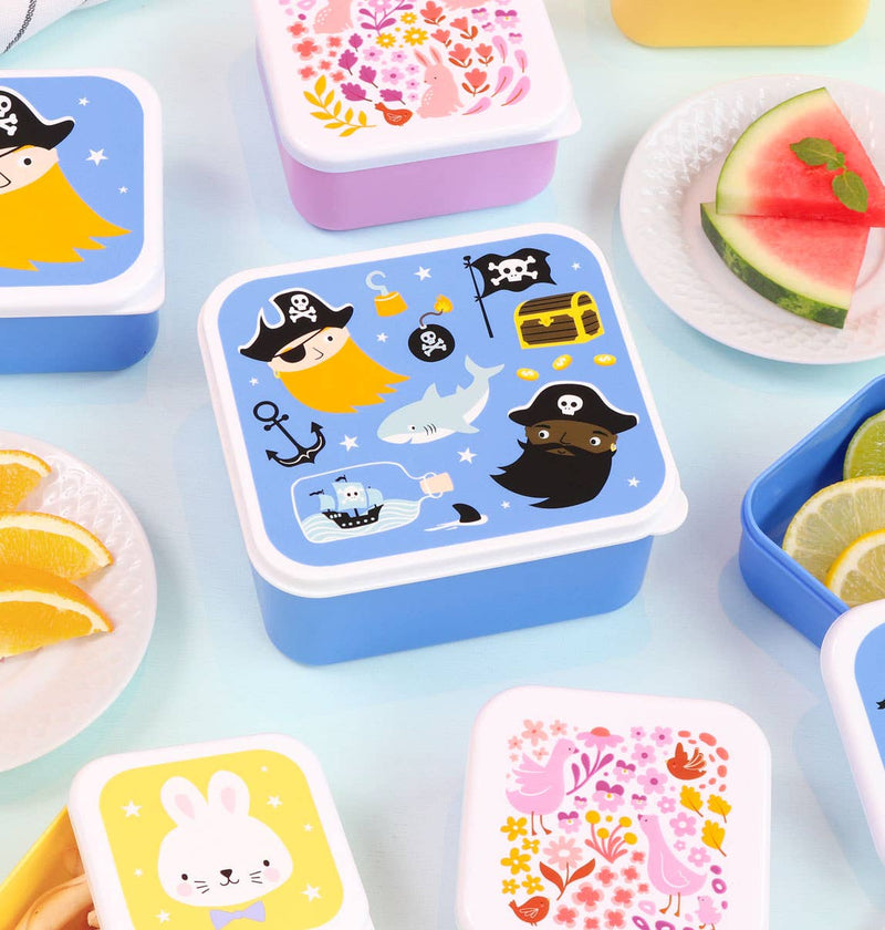Lunch & snack box set: Pirates (Personalise) - Wee Bambino