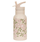 Member, straw & brush, stainless steel bottle: Blossoms - pink - Wee Bambino