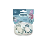 Mooma Clown & Butterfly Soothers 0 - 6 months Pack of 2 - River Green & Ball Blue - Wee Bambino