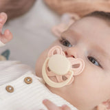 Mooma Clown & Butterfly Soothers 18+ months Pack of 2 - Brownish Purple & Baby Pink - Wee Bambino