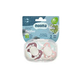 Mooma Clown & Butterfly Soothers 18+ months Pack of 2 - Brownish Purple & Baby Pink - Wee Bambino