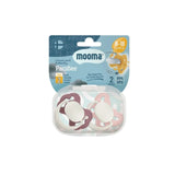 Mooma Clown & Butterfly Soothers 6 - 18 months Pack of 2 - Brownish Purple & Baby Pink - Wee Bambino