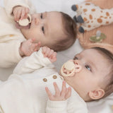 Mooma Clown & Butterfly Soothers 6 - 18 months Pack of 2 - Brownish Purple & Baby Pink - Wee Bambino