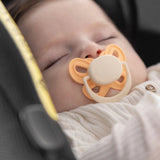 Mooma Clown & Butterfly Soothers 6 - 18 months Pack of 2 - Light Orange & River Green - Wee Bambino