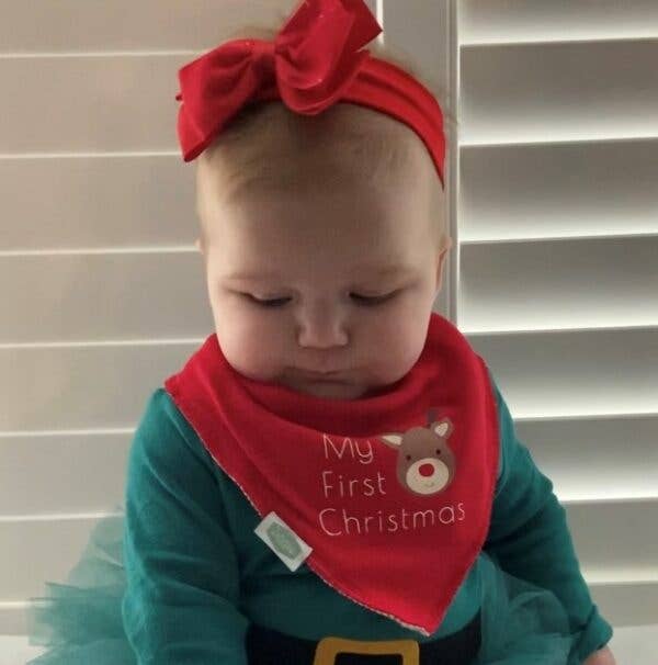 My First Christmas - Reindeer Bib - Wee Bambino