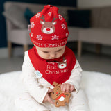 My First Christmas - Reindeer Bib - Wee Bambino
