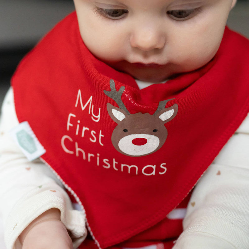 My First Christmas - Reindeer Bib - Wee Bambino