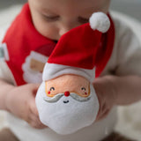 My First Christmas Santa Plush Baby Rattle - Wee Bambino