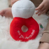My First Christmas Santa Plush Baby Rattle - Wee Bambino