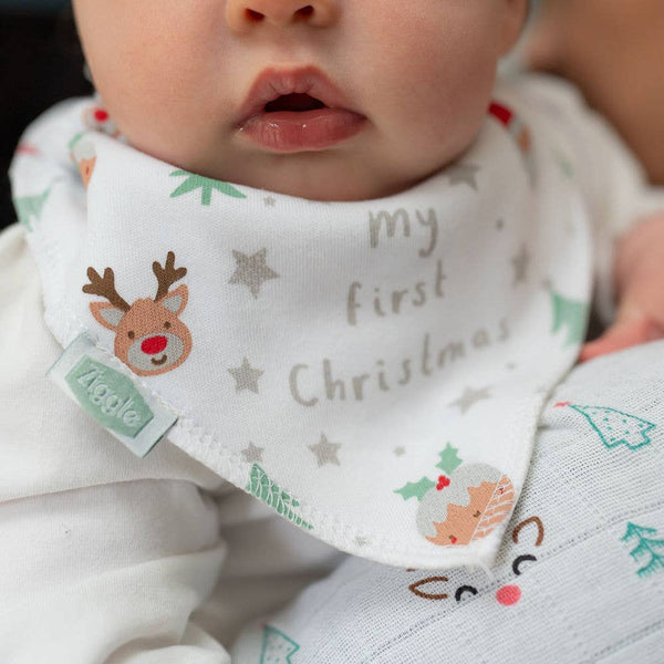 My First Christmas - White Bib - Wee Bambino