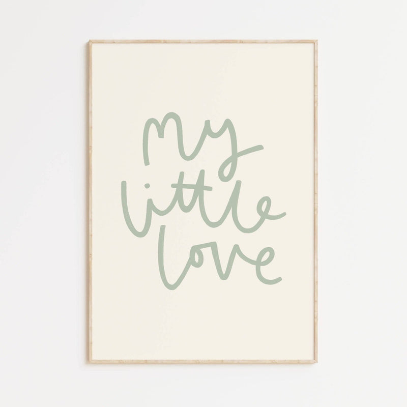 My Little Love Print (Green) - Wee Bambino